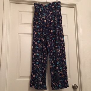 Blue Floral Pants